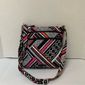 Vera Bradley Pink and Black Patterned Crossbody Bag